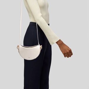 Burberry  Bridle Leather Saddle-Style Clutch in Soap